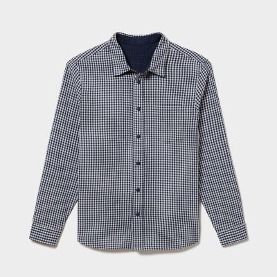 ＜AIGLE＞ダブルフェイス　ガーゼチェック　長袖シャツ