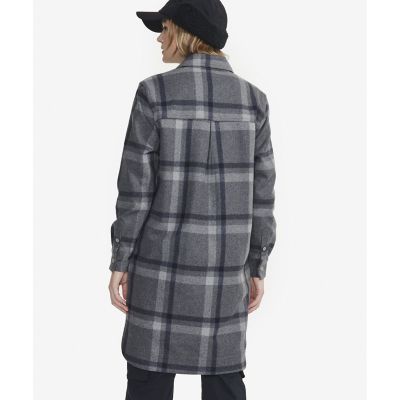 ウールチェックシャツドレス　／　シャツワンピース