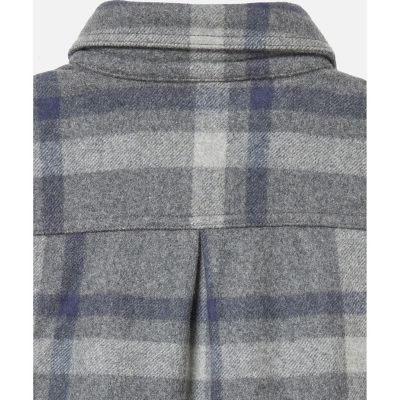 ウールチェックシャツドレス　／　シャツワンピース