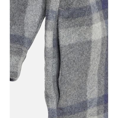 ウールチェックシャツドレス　／　シャツワンピース