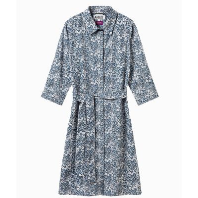 ＜AIGLE＞花柄　フラワー　リバティロングシャツドレス　／　シャツワンピース