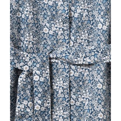 花柄　フラワー　リバティロングシャツドレス　／　シャツワンピース