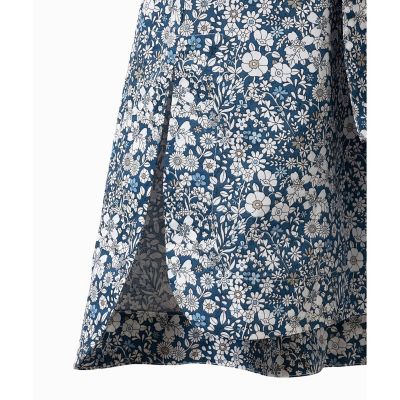 花柄　フラワー　リバティロングシャツドレス　／　シャツワンピース