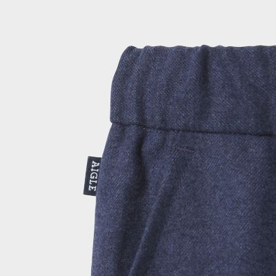 撥水　フェルトタッチ　ストレートワイドパンツ