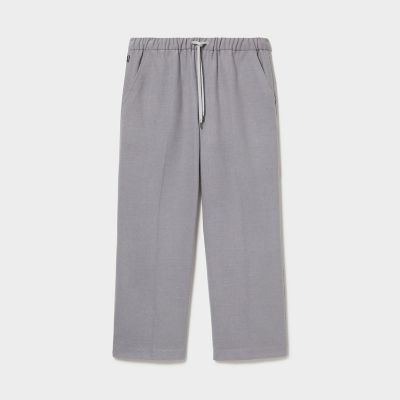 撥水　フェルトタッチ　ストレートワイドパンツ