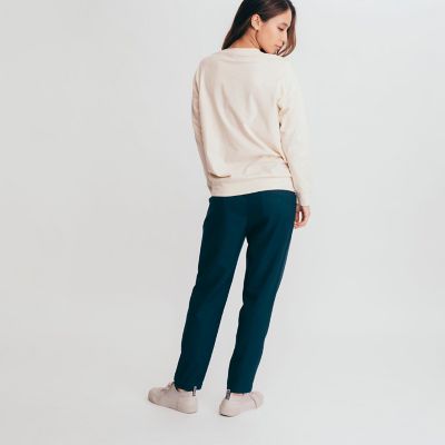 撥水　ウエストカラーブロック　テーパードパンツ