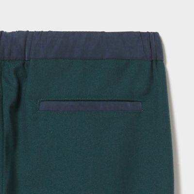 撥水　ウエストカラーブロック　テーパードパンツ