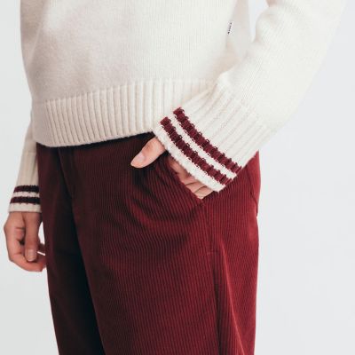 撥水　コーデュロイ　スリムテーパードパンツ