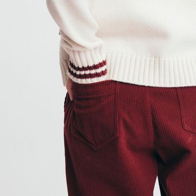 撥水　コーデュロイ　スリムテーパードパンツ