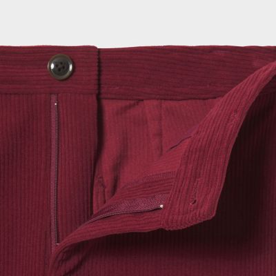 撥水　コーデュロイ　スリムテーパードパンツ