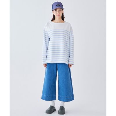 ストレッチ　ワイドデニムパンツ