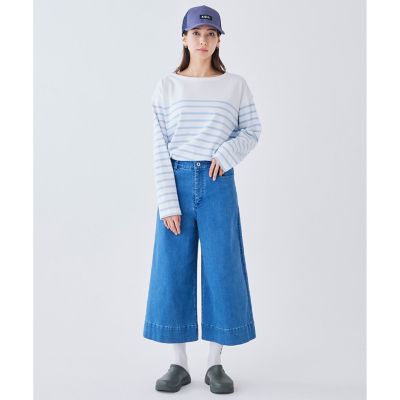 ストレッチ　ワイドデニムパンツ