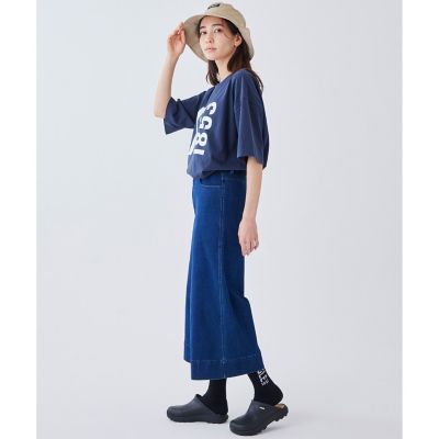 ストレッチ　ワイドデニムパンツ