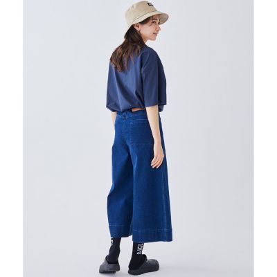ストレッチ　ワイドデニムパンツ
