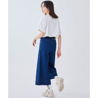ストレッチ　ワイドデニムパンツ