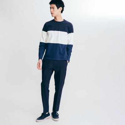 撥水　センターシーム　ストレートパンツ