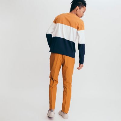撥水　センターシーム　ストレートパンツ