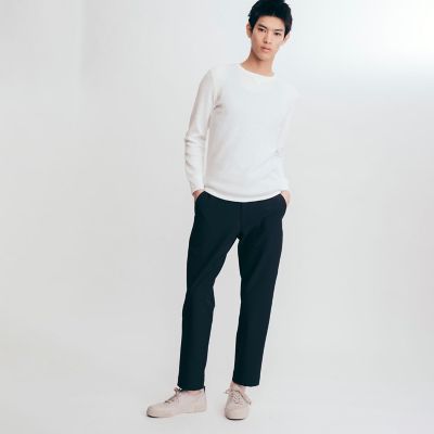 撥水　ワームブラッシュド　ストレートパンツ