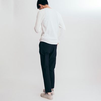 撥水　ワームブラッシュド　ストレートパンツ
