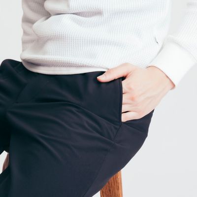 撥水　ワームブラッシュド　ストレートパンツ