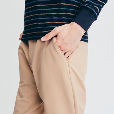 撥水　ワームブラッシュド　ストレートパンツ