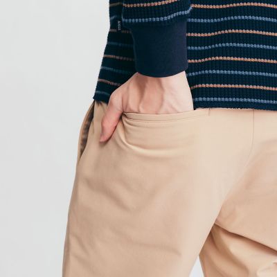 撥水　ワームブラッシュド　ストレートパンツ
