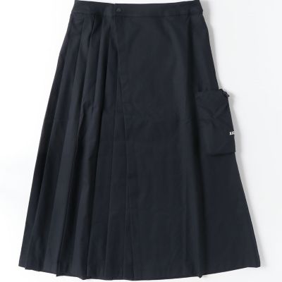 ソロテックス 撥水 UVカット プリーツラップスカート ／ フレア