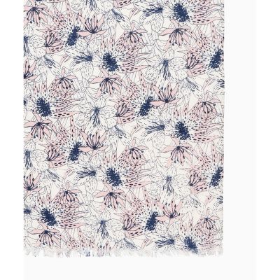 AIGLE/エーグル ボタニカルプリント リネンスカーフ