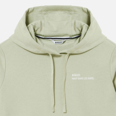 AIGLE / エーグル UVカット 吸水速乾 フレンチテリースウェットプルオーバーパーカー /ワンポイントロゴ  トレーナー AIGLE トレーナー スウェット UVカット 吸水速乾 フレンチテリー