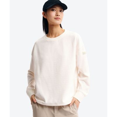 AIGLE/エーグル ダイヤモンドキルティング ワッフルフリースプルオーバー ホワイト トップス【三越伊勢丹/公式】