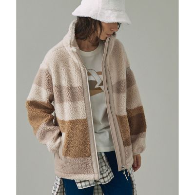 ＜AIGLE＞ジップアップシェルパフリース　ジップアップボアブルゾン
