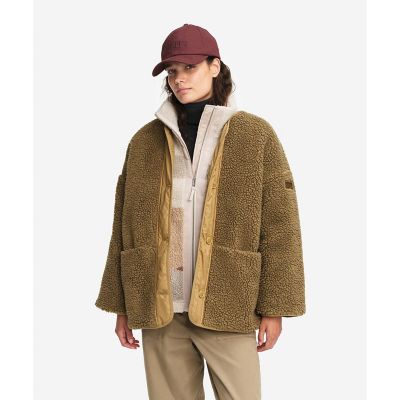 AIGLE/エーグル 撥水 リバーシブル キルティングボア シェルパジャケット カーキ コート・ジャケット【三越伊勢丹/公式】