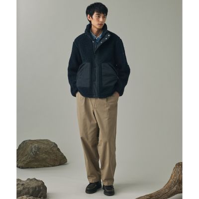 ユーロ古着 異素材 切り替え デザイン A-2 中綿 短丈 ブルゾン ジャケット ユーロ古着 異素材 切り替え デザイン A-2 中綿 短丈 ブルゾン