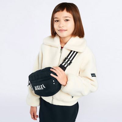 ＜AIGLE＞フェイクシャーリングジップアップカーディガン