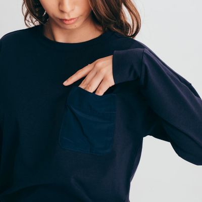 ポケット　リラックス　長袖Ｔシャツ