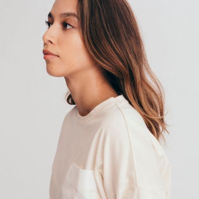 ポケット　リラックス　長袖Ｔシャツ