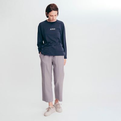 吸水速乾　ミニロゴ　長袖Ｔシャツ