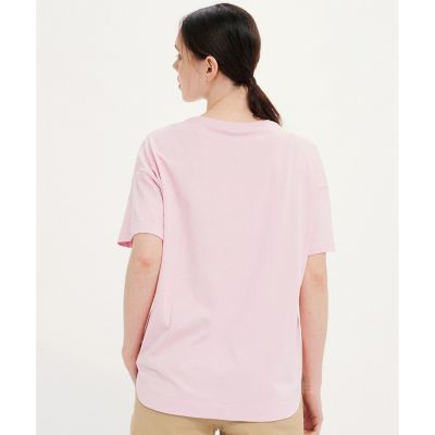 ＵＶカット　オーガニックコットン　ドロップショルダー　クルーネック半袖Ｔシャツ