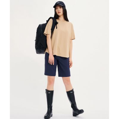 ＵＶカット　オーガニックコットン　ドロップショルダー　クルーネック半袖Ｔシャツ