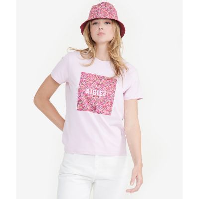AIGLE/エーグル オーガニックコットン リバティプリント クルーネック 半袖Tシャツ