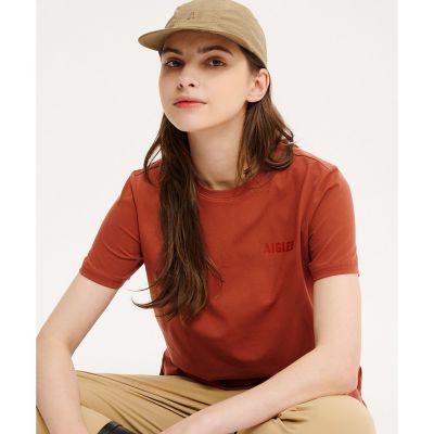 ＜AIGLE＞ＵＶカット　吸水速乾　プライムフレックス　ワンポイントロゴ　クルーネック　半袖Ｔシャツ