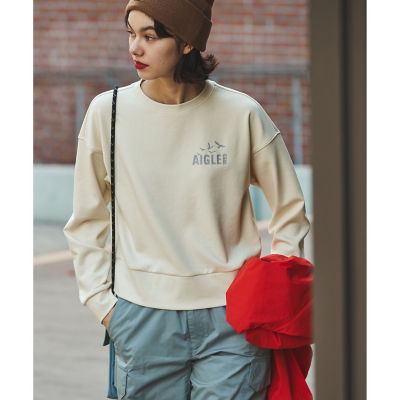 ＜AIGLE＞ＵＶカット　ボクシーシルエット　クロップド丈　ロングスリーブ　スウェット　トレーナー