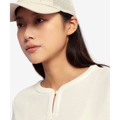 ＵＶカット　ハーフプラケット　ワッフルロングスリーブＴシャツ