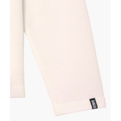 ＵＶカット　ハーフプラケット　ワッフルロングスリーブＴシャツ
