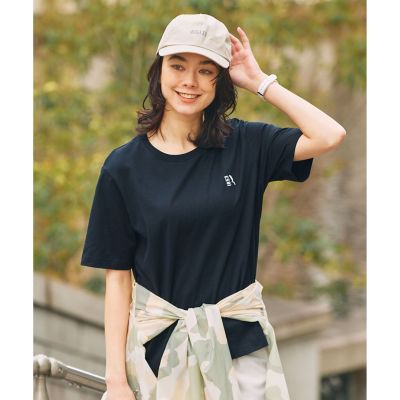   ショルダーロゴ刺繍 長袖Tシャツ 紺白 2枚セット 2枚セット ワンポイントロゴ刺繍 2パック半袖Tシャツ | AIGLE