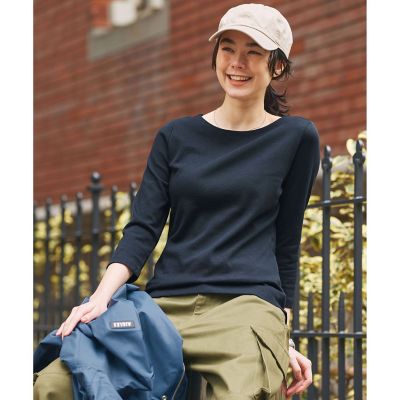 ＜AIGLE＞ボートネック　七分袖　Ｔシャツ