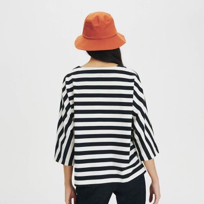 ミッドワイドストライプ　デザイン半袖Ｔシャツ