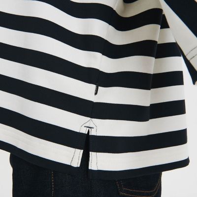 ミッドワイドストライプ　デザイン半袖Ｔシャツ