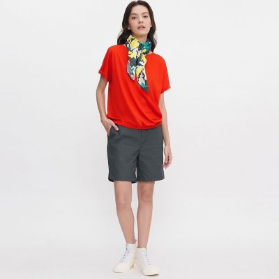 吸水速乾　ヘムブラウジング　フレンチスリーブＴシャツ