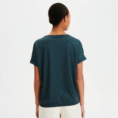 吸水速乾　ヘムブラウジング　フレンチスリーブＴシャツ